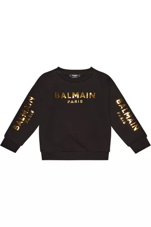 Balmain Girls Sweatshirts - Logo cotton sweatshirt