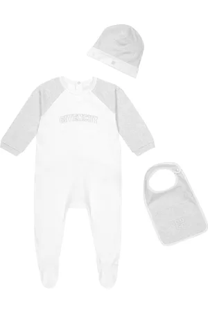 Givenchy Rompers - Baby cotton onesie, hat and bib set