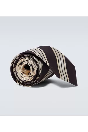 DRIES VAN NOTEN Men Neckties - Polka-dot and striped silk tie