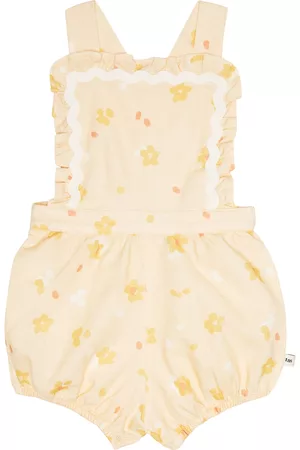 The New Society Baby Limoncello linen and cotton romper