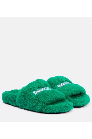 Balenciaga Furry faux shearling slides