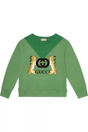 Gucci Logo print and appliquÃ© cotton sweatshirt