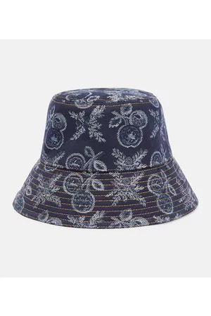 Etro Women Hats - Printed denim bucket hat
