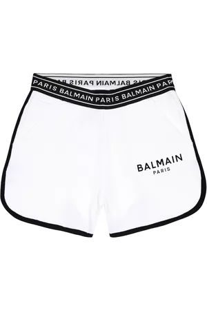 Balmain Girls Shorts - Logo cotton shorts