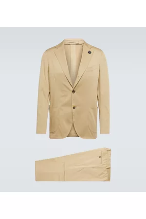 LARDINI Men Suits - Single-breasted cotton-blend suit