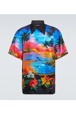 Dolce & Gabbana Men Tops - Hawaiian printed silk shirt