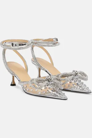 Mach & Mach Double Bow embellished PVC pumps
