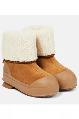 Acne Studios Women Boots - Shearling-lined suede boots