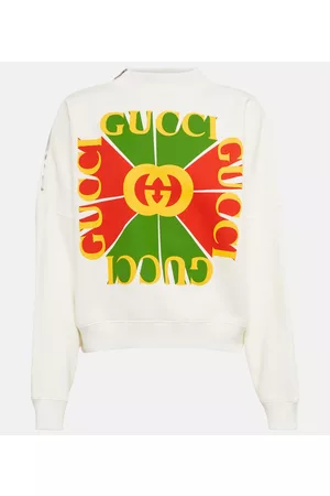 Gucci Logo printed mockneck cotton top