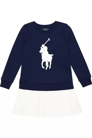 Ralph Lauren Logo cotton-blend fleece sweatshirt dress