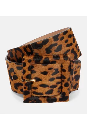 Carolina Herrera Women Hair Accessories - Leopard-print calf hair belt