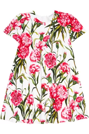 Dolce & Gabbana Baby Printed Dresses - Floral-print cotton-blend dress