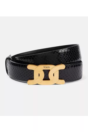 Tod's Women Belts - Kate snake-effect leather belt