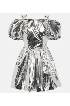 Simone Rocha Women Dresses - Puff-sleeve metallic minidress