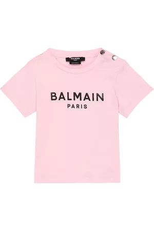 Balmain T-shirts - Baby logo cotton jersey T-shirt