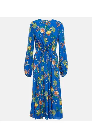 Diane von Furstenberg Women Printed Dresses - Sydney floral midi dress
