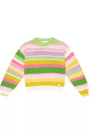 MONNALISA Girls Tops - Striped cotton sweater