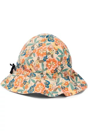 Caramel Girls Hats - Cadia floral cotton sun hat