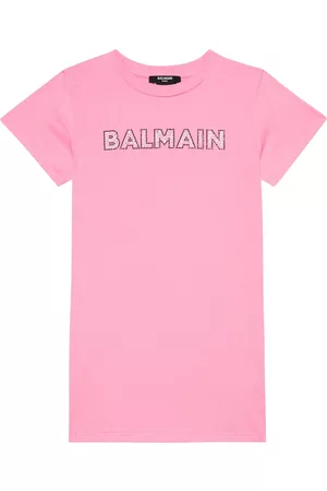 Balmain Logo cotton jersey dress