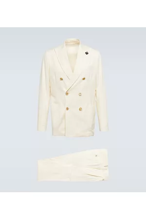 LARDINI Double-breasted cotton suit