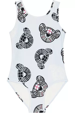 Burberry Girls Swimming Costumes - Thomas Bear printed swimsuit