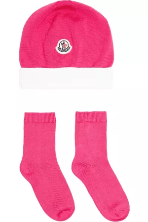 Moncler Baby cotton beanie and socks set