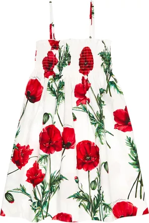 Dolce & Gabbana Baby Printed Dresses - Floral cotton poplin dress