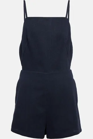 Max Mara Pepaia linen and cotton playsuit
