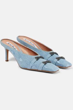 Acne Studios Embellished denim pumps