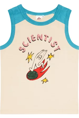 Jelly Mallow Girls Tank Tops - Scientist cotton tank top