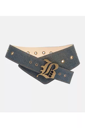 BLUMARINE Women Belts - Logo denim belt
