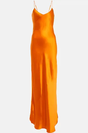 NILI LOTAN Cami silk satin slip dress