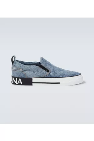Dolce & Gabbana Men Sneakers - 2.Zero denim slip-on sneakers