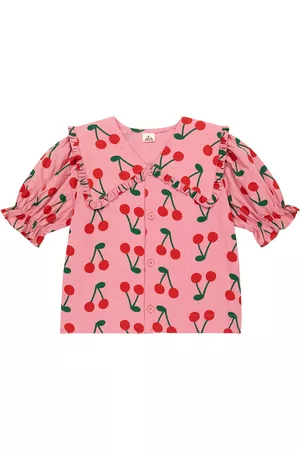 Jelly Mallow Girls Tops - Cerise cotton shirt