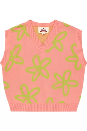 Jelly Mallow Girls Vests & Camis - Floral cotton sweater vest