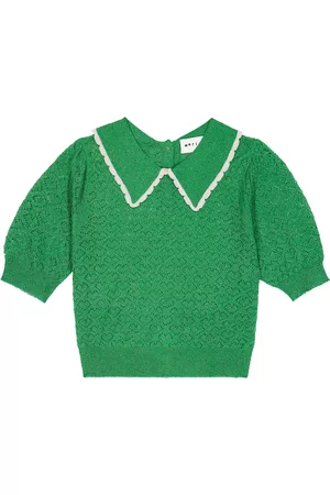 MORLEY Girls Short Sleeve - Saxy collared LurexÂ® sweater
