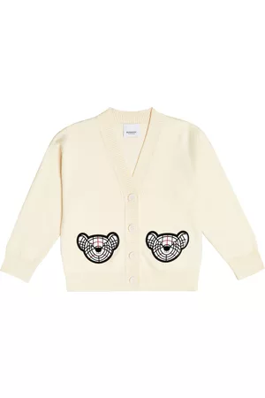 Burberry Thomas Bear cotton and cashmere blend cardigan