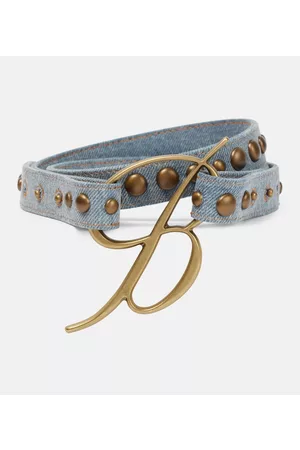 BLUMARINE Women Belts - Embellished denim belt
