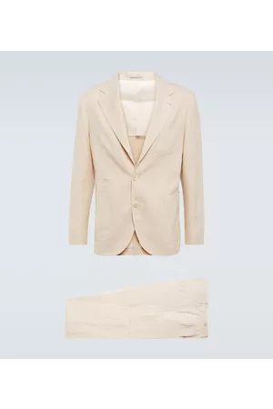 Brunello Cucinelli Men Suits - Single-breasted linen and wool suit