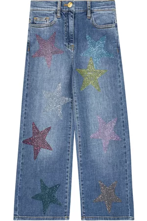 MONNALISA Embellished wide-leg jeans
