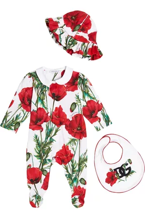 Dolce & Gabbana Baby cotton onesie, bib, and hat set
