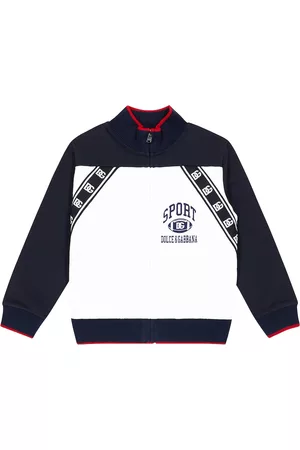 Dolce & Gabbana Logo zipped cotton track jacket