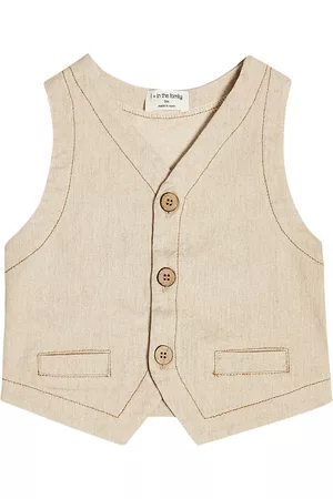 YOOX Vests & Camis - Baby Dario linen and cotton-blend vest