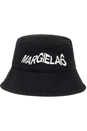 Maison Margiela Girls Hats - Logo cotton bucket hat