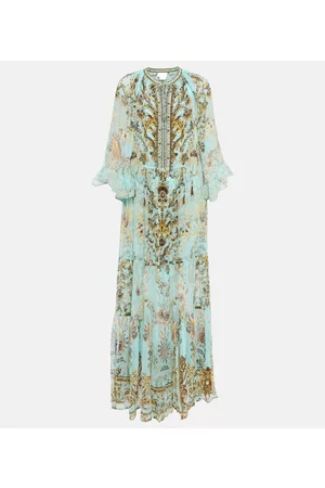 Camilla Floral embellished silk maxi dress