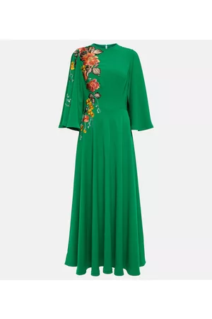 Costarellos Women Midi Dresses - Zinnia embroidered cape midi dress
