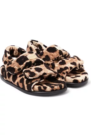 Dolce & Gabbana Logo leopard-print cotton sandals