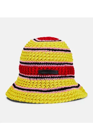 Stella McCartney Women Hats - Logo cotton crochet bucket hat
