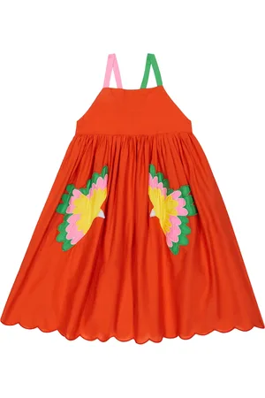 Stella McCartney Baby Dresses - Parrot cotton dress