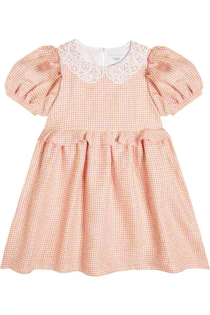 PAADE Baby Dresses - Checked linen dress